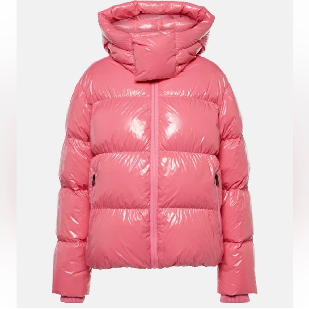 Perfect Moment Shiny Pink Puffer Jacket with Hood - Medium